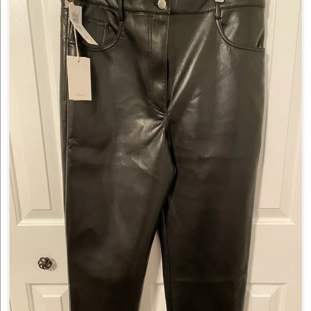 Wilfred black vegan leather pants new with tags size 16